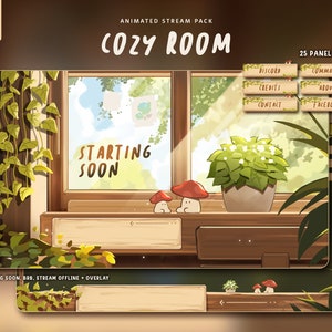 Cozy Room | Animated Stream Overlay Pack