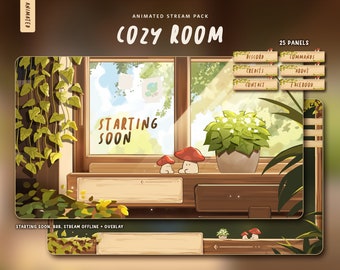 Cozy Room | Animated Stream Overlay Pack