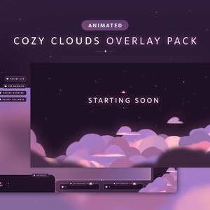 Cozy Clouds | Animated Stream Overlay Pack