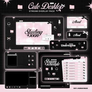 Cute Desktop | Animated Stream Overlay Pack
