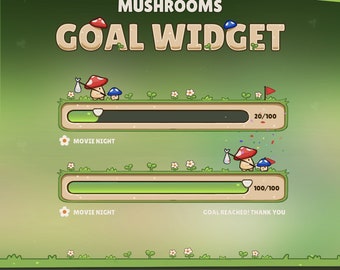 Mushrooms | Animated Stream Goal Widget