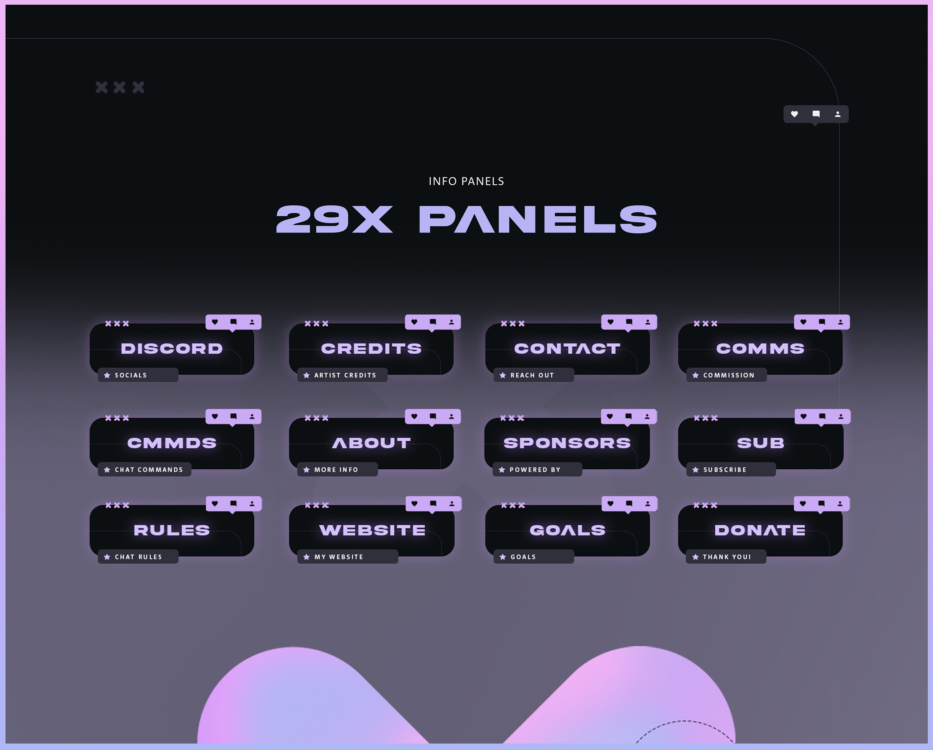 Interface-01 Animated Stream Overlay Pack Overlays - Etsy Canada