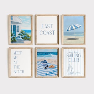 East Coast Posters, Coastal Granddaughter Prints, Coastal Wall Art, Beachy Decor, Printable Art, Trendy Apartment Decor, Nautical Themed Art