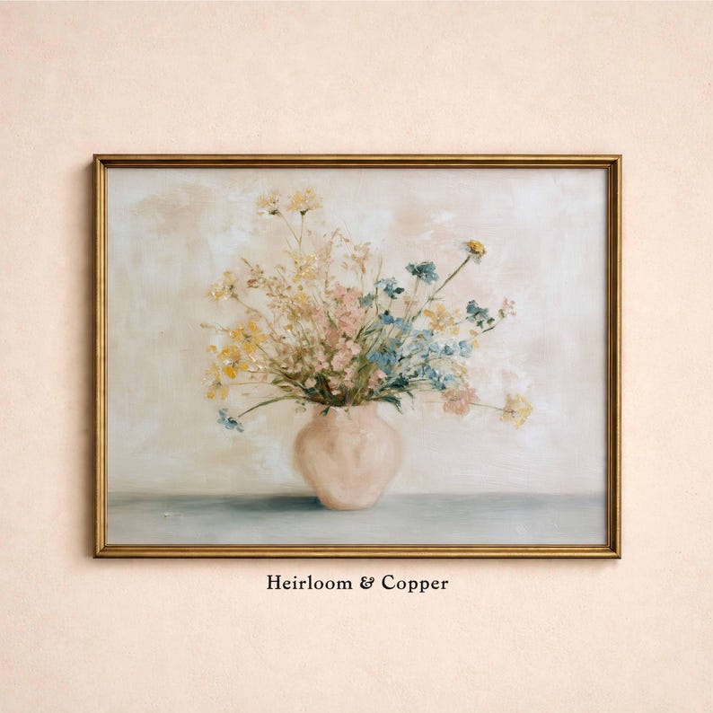 Vintage Farmhouse Cottagecore Wall Art Bundle, Botanical & Kitchen ...