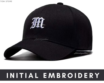 EMBROIDERED| Custom Initial Hat - Custom Dad Hat Monogram for Men Women