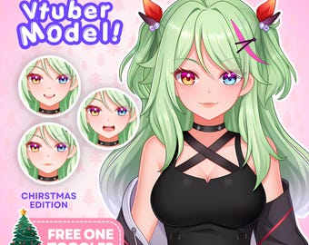 Custom Live2D Vtuber Model Commission: Anime Character Design