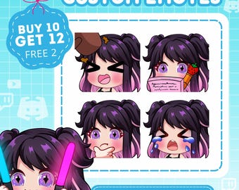 Custom Chibi Emotes: Animated Vtuber Twitch Emotes