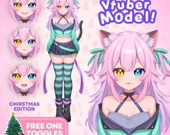 Custom Anime Vtuber Model Commission: Design & Rigging