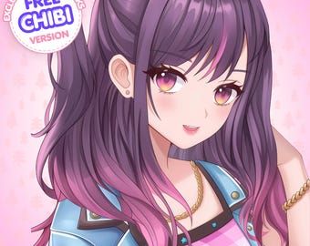 Custom Anime Character Portrait: OC, Fanart, PFP (Free Chibi)