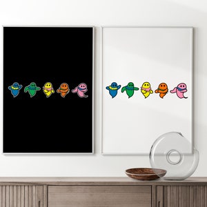 Grateful Ghosts Poster, Halloween Wall Decor, Grateful Dead Halloween Spin-Off Digital Print