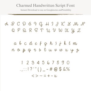 Charmed Letters Charmed Font, Handwritten Script Font, Cute and Neat Fonts, Procreate ...