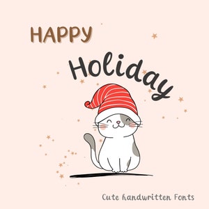 Happy Holiday Fonts, Realistic Fonts, Cute Fonts, Handwriting Fonts, Goodnotes Fonts, Planner Fonts, Procreate Fonts, Study Fonts