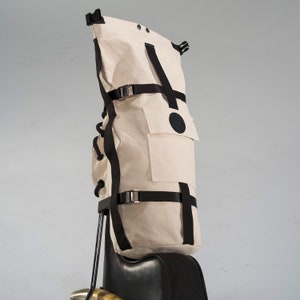 Sissybar Bag (White) + Straps (Twin Pack)
