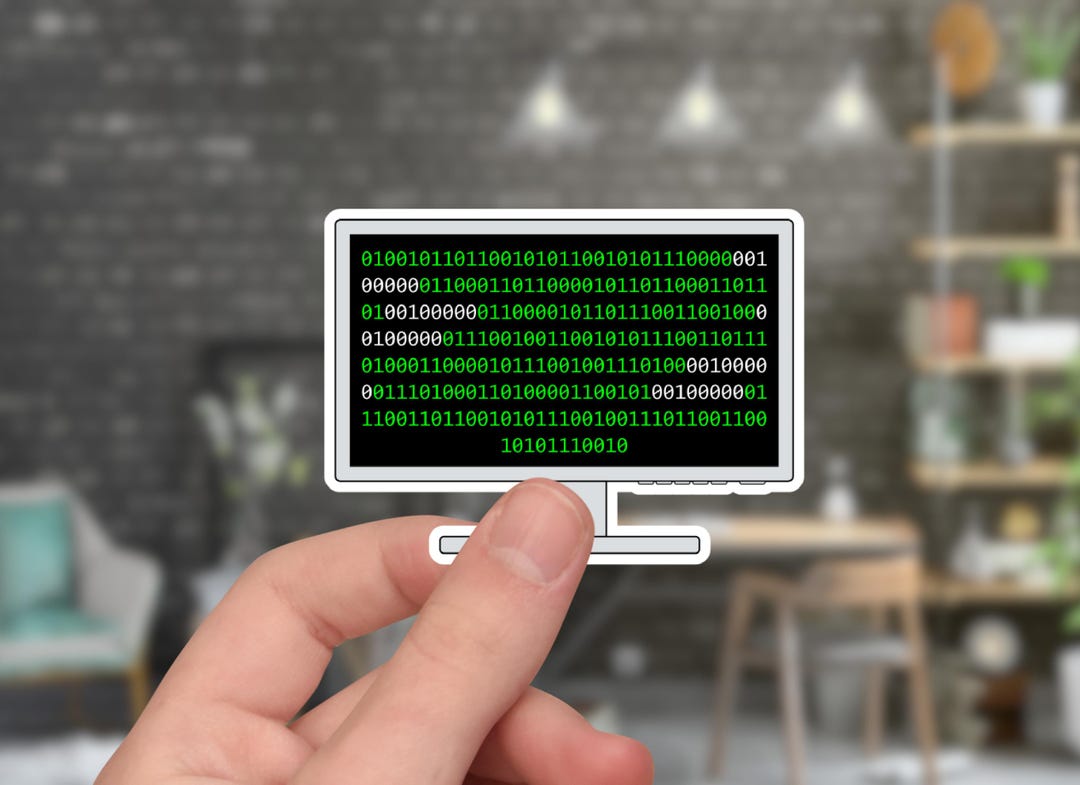 Funny Binary Code Sticker | Vinyl Tech Humor Sticker | Glossy or ...
