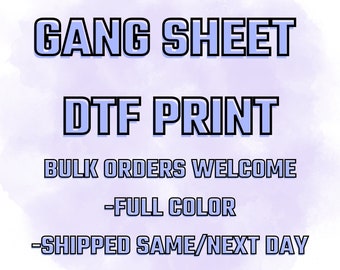 Custom DTF Transfer: Full Color Heat Transfer, Gang Sheet