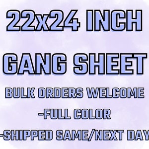 Custom DTF Transfer: Full Color Gang Sheet, Ready to Press