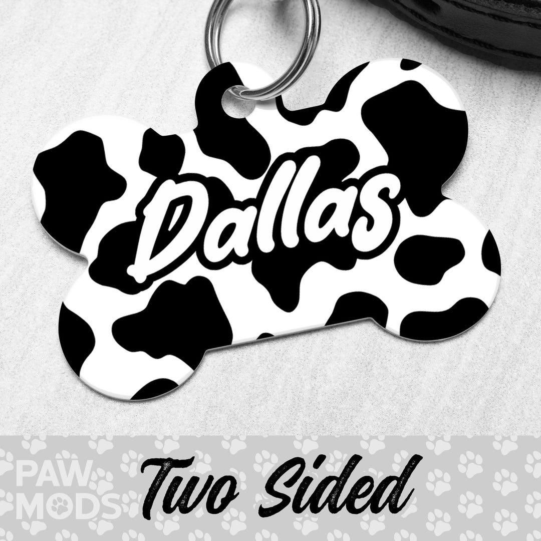 Dog Tag Cow Dog Tags, Funny Pet Name Tags, Gift for Dog, Pet Gift, Dog ...