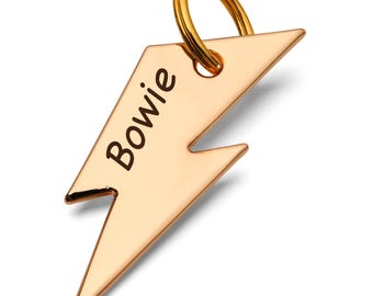 Lightning Bolt Dog Tag, Zeus Pet Tag, Thunderbolt Dog Tag for Dogs, Bolt Pet ID, Personalized Pet ID, Funny Dog Tags, Electric Dog Gift