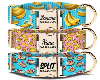 Banana Dog Collars, Cute Girl Dog Collars, Funny Dog Collars, Personalized Dog Collars, Dog Gift