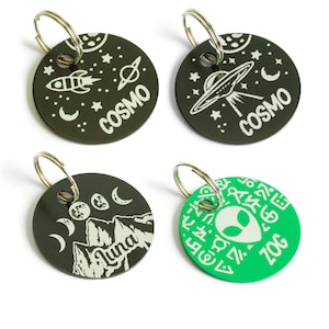 Rocket shaped dog tag 2025