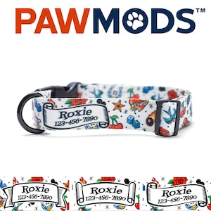 Tattoo Dog Collar Personalized Dog Collar Tattoo Custom Dog Collar Girl Boy Dog Collar with Name Dog Mom Dog Gift Puppy Collar Dog Dad