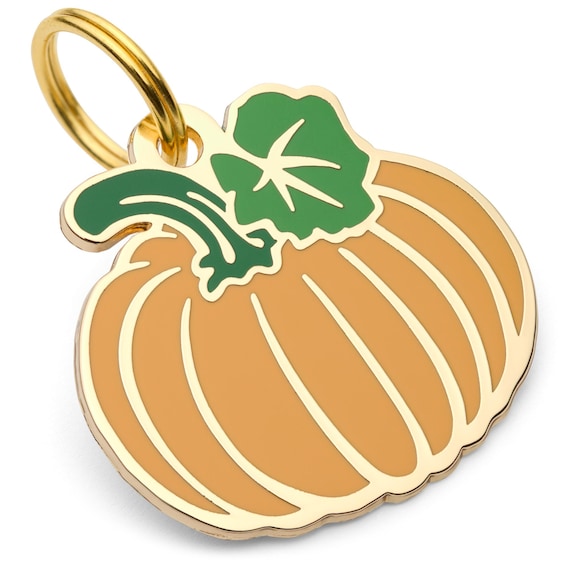Pet ID Tag Pumpkin Dog Tag, Thanksgiving Dog Tag For Dogs, Enamel Pet Name Tags, Free Personalized Engraving, Funny Dog Tags, Dog Gift