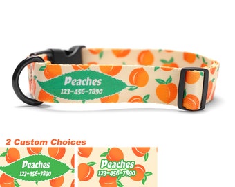 peach dog collar