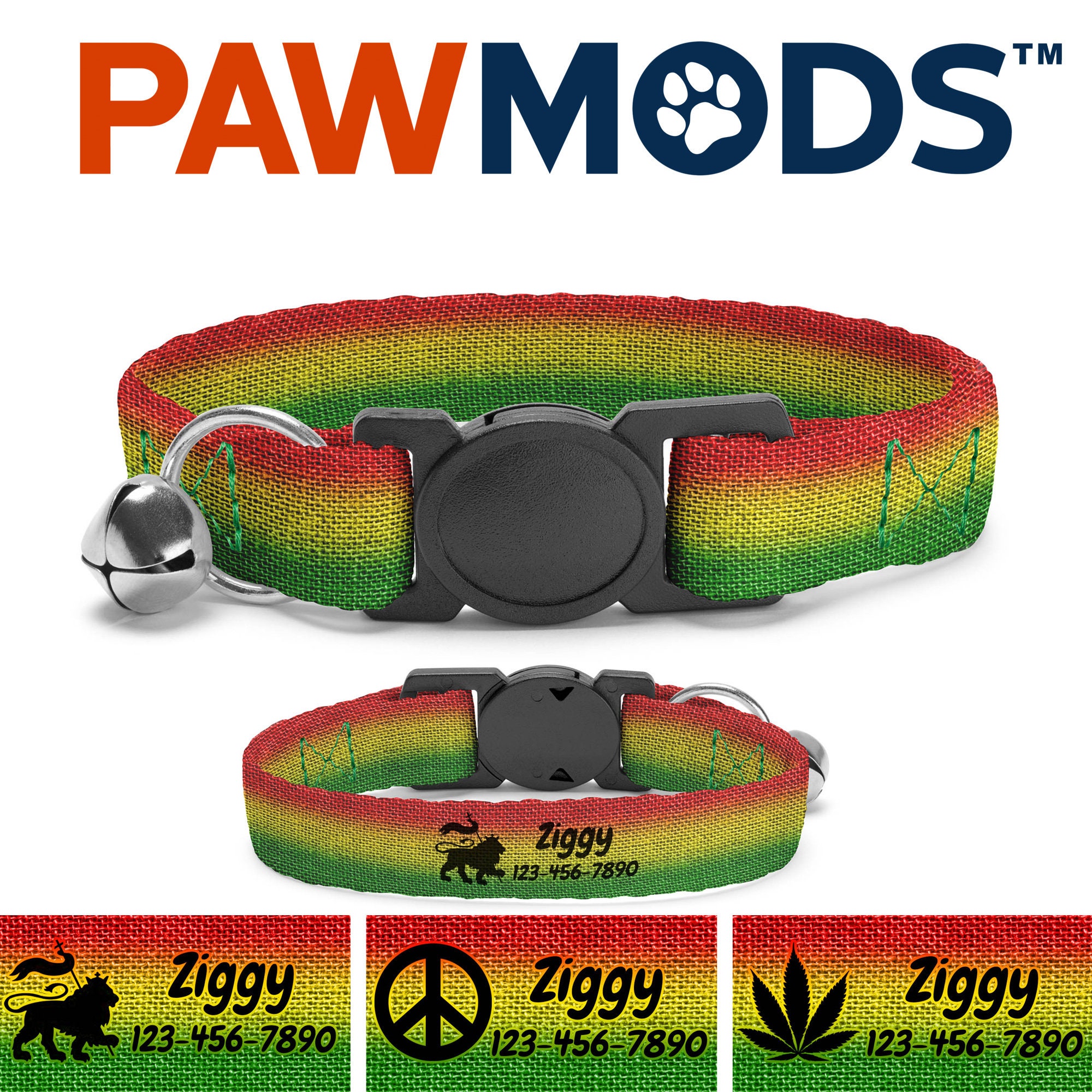 Rasta cat collar 2025