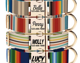 Boho Dog Collars, Stripes Dog Collars, Serape Dog Collars, Personalized Dog Collars, Cute Dog Collars, Dog Gift