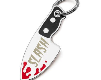 Chef Knife Dog Tag, Butcher Knife Pet Tag, Halloween Dog Tag, Horror Pet ID, Dog Tag for Dogs, Personalized Pet ID, Funny Dog Tags, Dog Gift