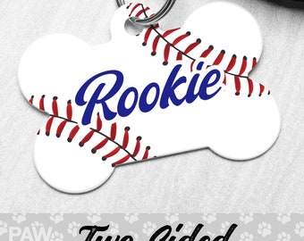 Baseball Dog Tag, Baseball Dog Tag Personalized, Baseball Pet Tag, Custom Dog Tag, Dog ID Tag, Pet ID Tag, Double Sided Dog Tag, Puppy Gift