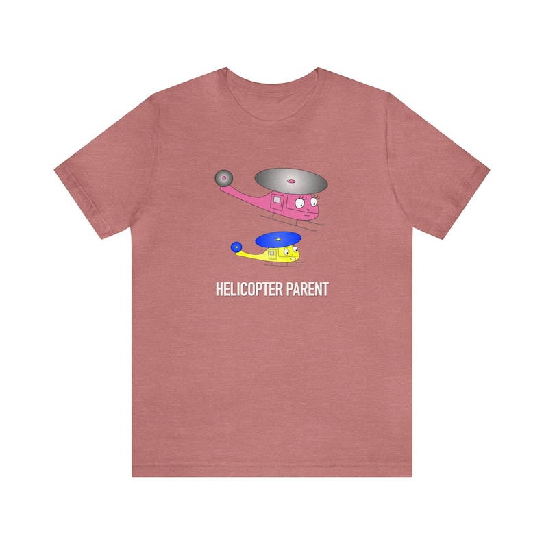 Helikopter moeder shirt - grappig moeder T-shirt - overbezorgd ouder cadeau - cartoon ouderschap humor T-shirt - cadeau voor moeder of vrouw afbeelding 1