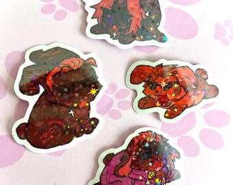 Postal Critters Holographic Stickers / Glossy Laptop Sticker