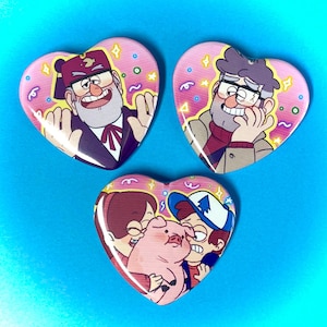 Gravity Falls: Heart Pinback Buttons