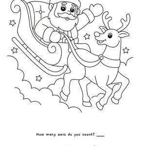Christmas Color and Count Activity Pages
