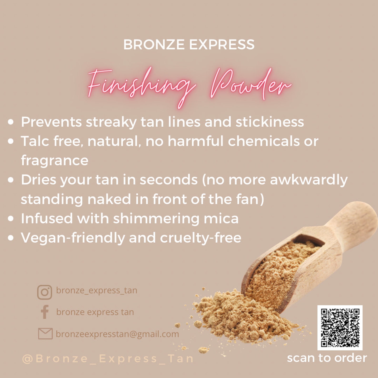 Bronze Express Spray Tan Finishing Powder Etsy