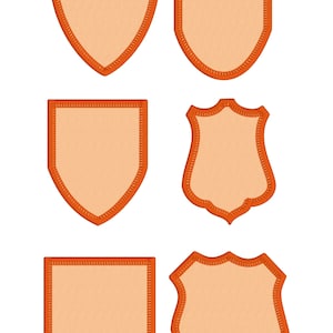 Faux Merrow, Merrowed edge, patch border, patch embroidery file, shield patch