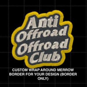 Digital Embroidery, FAUX Merrow, Patch Border, Custom size