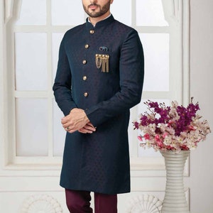 Sherwani For Groom, Indo Western, wedding Sherwani, Reception Dress, Groom outfit, groomsmen Sherwani, Groom Achkan, Engagement outfit,