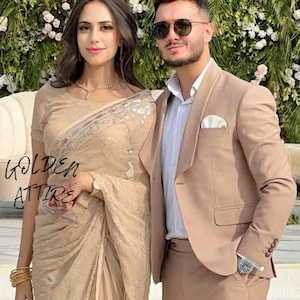 Beige Suits stylish, Luxury premium beige Suit, two piece suit for Wedding, Engagement Prom Groom wear and Groomsmen Suits,