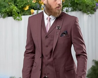 Suits For men, dusty rose Suits, Men Suits, 3 piece Suits, Tow Button Suits, Tuxedo Suit, Dinner Suits, Wedding, Groom suits, Bespoke Suits,