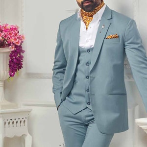 Green Three Piece Suit: Bespoke Wedding Groomsmen Suit