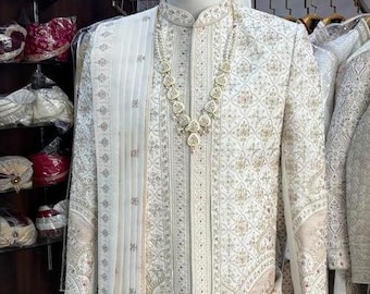 Uber Rich Indian Groom Sherwani, Wedding Outfit