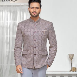 Grey Jodhpuri Suit: Men&#39;s Indian Wedding Outfit