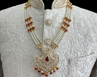 Collana Kundan dello sposo: gioielli da matrimonio Sherwani