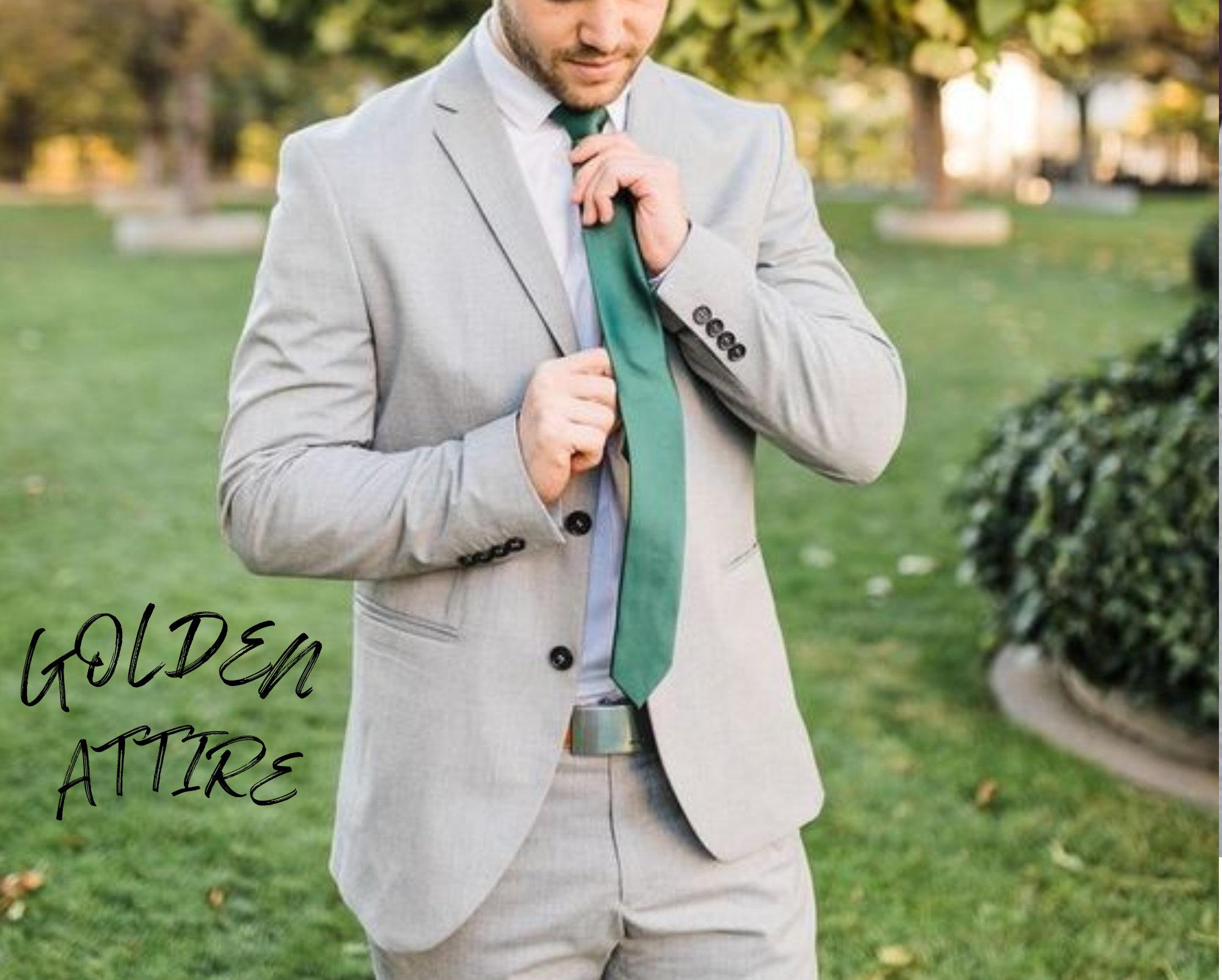 grey suit green dress Gorlami Green Suit main image 0