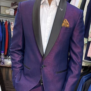 Purple wedding suit for men, Luxury Stylish Look Premium Man Suit, Ethnic Wedding Wear Two Piece Suit, Groom wore two button purple suit,