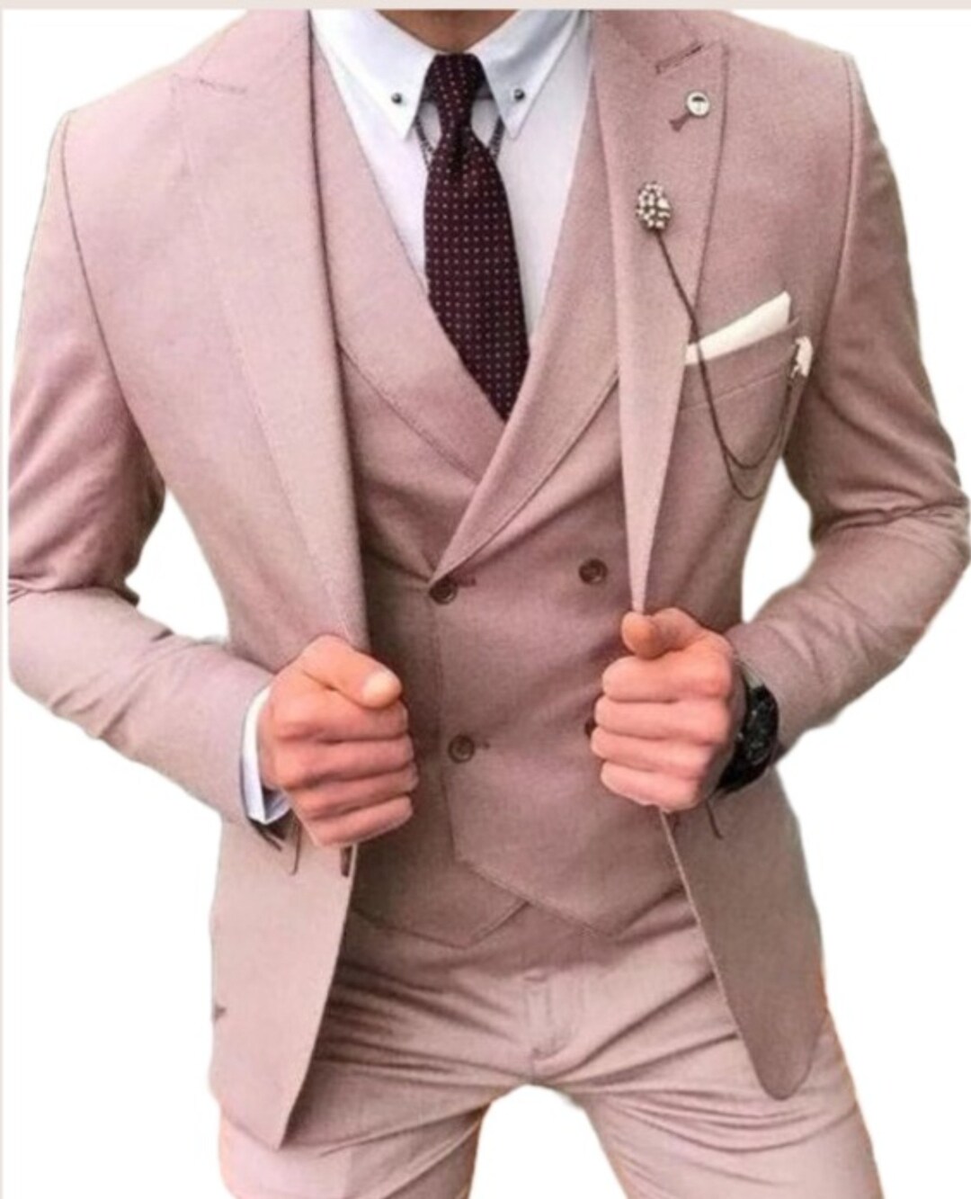 Suits for Men, Peach Suits, Men Suits, 3 Piece Suits, Two Button Suits