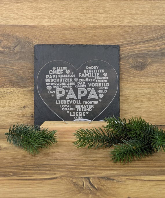 Acryllampe, Acryllicht, Nachtlicht, Schreibtischlampe, Lampe, Geburtstag, Papa, Weihnachten, Acryllampe für Papa, besonderes Geschenk