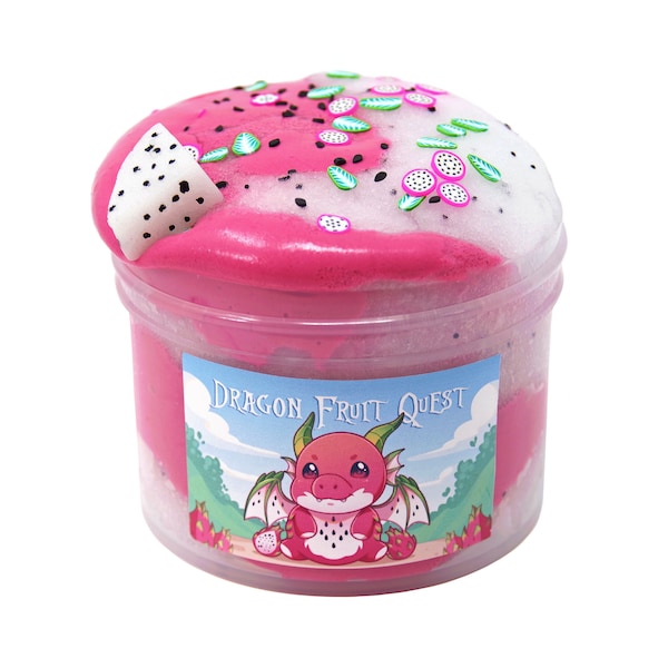 Dragon Fruit Dragon Slime, Icee Butter Fuchsia White Game themed Cute Slime, Gift For Her Him, Slime Shops, Slime Drops